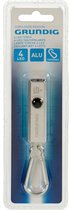 Grundig Sleutelhanger Zaklamp 6,5 Cm Aluminium Zilver
