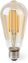 Nedis SmartLife LED Filamentlamp - E27 - 806 lm - 7 W - Warm Wit - 1800 - 3000 K - Glas - Android / IOS - ST64 - 1 Stuks