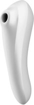 Bundle - Satisfyer - Satisfyer Dual Pleasure Luchtdrukvibrator - Wit met glijmiddel