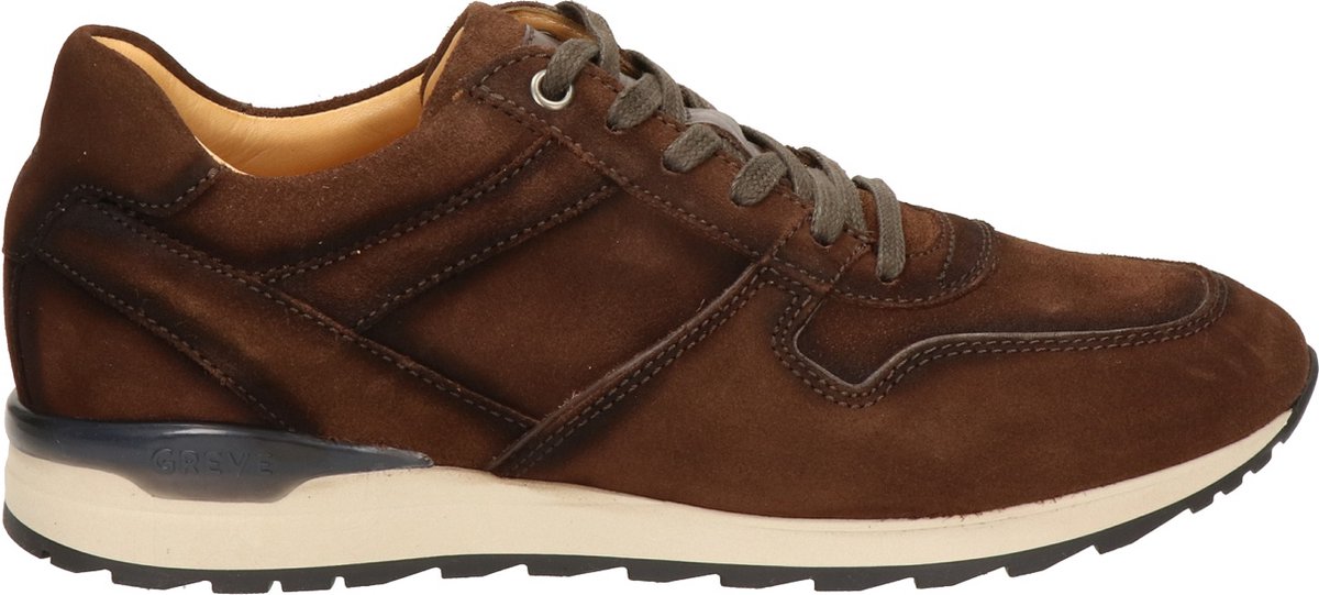 Greve - 7243.35 - Lage sneakersVrije tijdsschoenenHeren sneakers - Kleur: Bruin - Maat: 43
