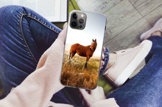 Convient pour iPhone 12 Pro Max - Cheval - Pâturage - Australie - Étui de téléphone en Siliconen