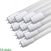 Voordeelpak | 10 stuks | LED TL Buis 18W 120cm | Vervangt 36W | Basic serie - 2800K - Warm wit (828)