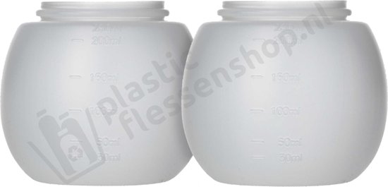 Brandweerman hypothese Punt 2 x 200 ml Wasbol HDPE naturel - doseerbol - maatbeker - BPA vrij kunststof  -... | bol.com