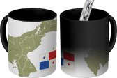 Magische Mok - Foto op Warmte Mok - de groene kaart van Panama - 350 ML
