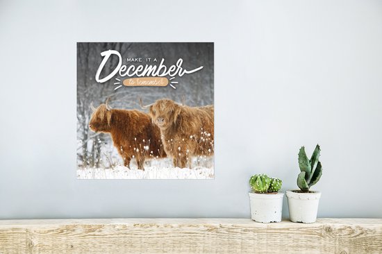 Affiche 'Faites un mois de décembre inoubliable' - Proverbes - Citations - 30x30 cm
