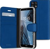 Accezz Wallet Softcase Booktype Samsung Galaxy A22 (5G) hoesje - Donkerblauw