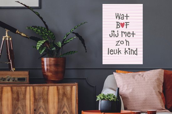 Stickers muraux - Film autocollant - Cadeau de fête des mères avec texte quelle chance as-tu d'avoir un si gentil enfant Rose - 40x60 cm - Film adhésif - Stickers muraux Chambre d'enfant - Papier peint autocollant