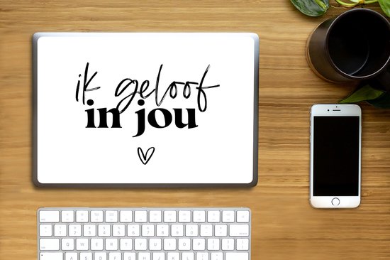 Sticker ordinateur portable - 12,3 pouces - Proverbes - Citations - Je crois en toi - Partner