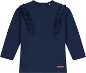 Prénatal baby shirt - met ruches - Donkerblauw - Maat 68