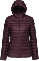 JOTT Cloe Aubergine Pufferjack met capuchon voor dames