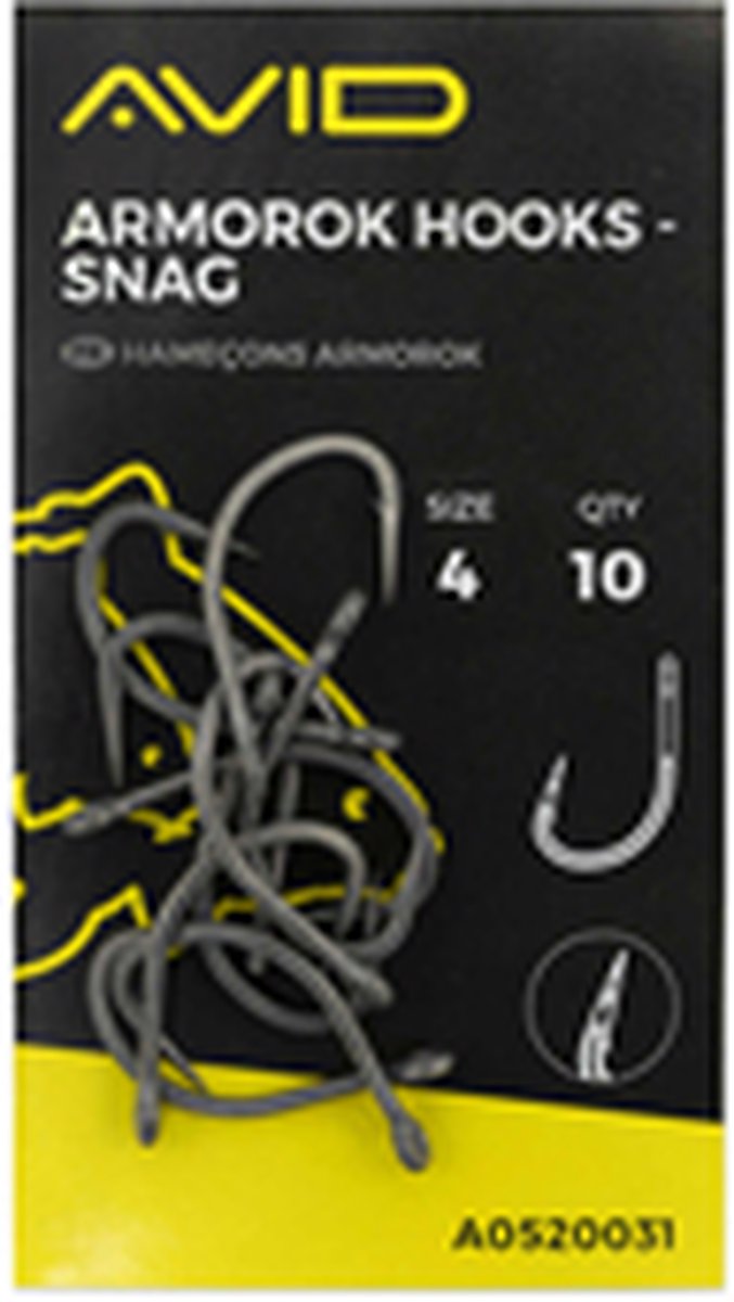 Avid Carp Armorok Hooks - Snag (10 pcs) - Maat : size 2