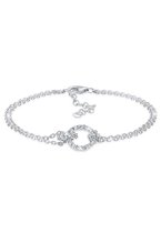 Elli Dames Armbanden Dames Cirkel Sprankelend Elegant met Kristallen in 925 Sterling Zilver