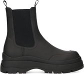 Sacha - Dames - Zwarte chelsea boots met chunky zool - Maat 40