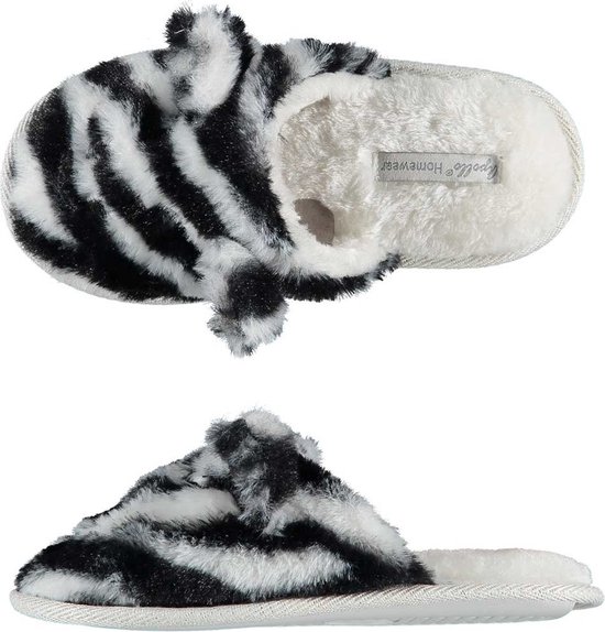 Meisjes instap slippers/pantoffels zebra print maat 31-32 | bol.com
