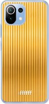 6F hoesje - geschikt voor Xiaomi Mi 11 Lite -  Transparant TPU Case - Bold Gold #ffffff