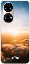 6F hoesje - geschikt voor Huawei P50 -  Transparant TPU Case - Cloud Sunset #ffffff