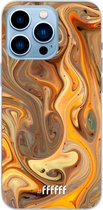 6F hoesje - geschikt voor iPhone 13 Pro Max - Transparant TPU Case - Brownie Caramel #ffffff