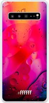 6F hoesje - geschikt voor Samsung Galaxy S10 5G -  Transparant TPU Case - Colour Bokeh #ffffff