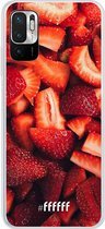 6F hoesje - geschikt voor Xiaomi Redmi Note 10 5G -  Transparant TPU Case - Strawberry Fields #ffffff