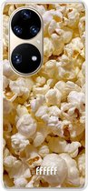 6F hoesje - geschikt voor Huawei P50 Pro -  Transparant TPU Case - Popcorn #ffffff