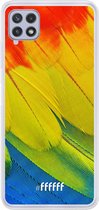 6F hoesje - geschikt voor Samsung Galaxy A22 4G -  Transparant TPU Case - Macaw Hues #ffffff