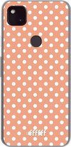 6F hoesje - geschikt voor Google Pixel 4a 5G -  Transparant TPU Case - Peachy Dots #ffffff