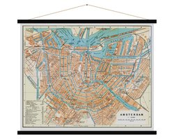 Amsterdam vintage wandkaart