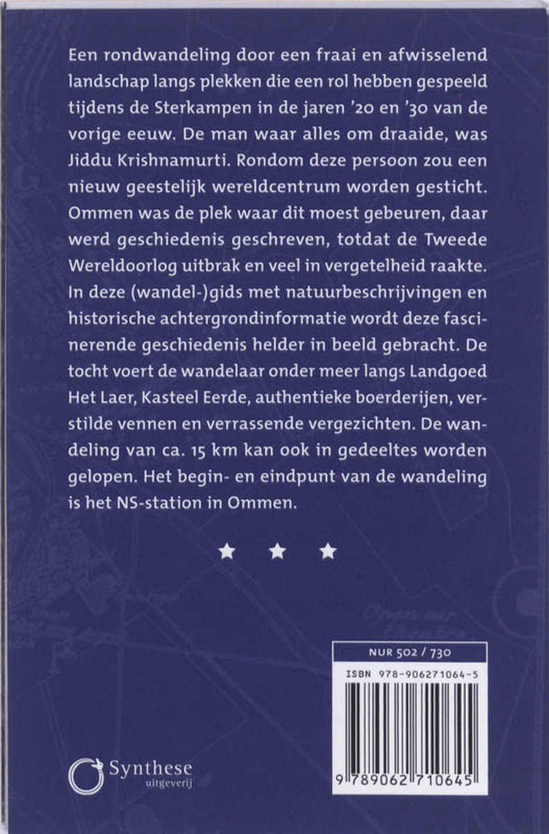 Krishnamurti in Ommen - back cover