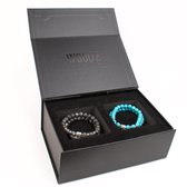 BLACK BOX | Idar | Dubbellaag armbanden | Blauw | grijs | geschenk