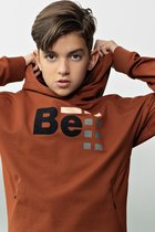 Bellaire jongens hoodie met zakken en logo Rust Brown
