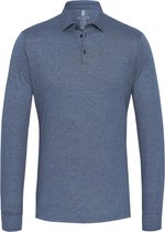 Desoto - New Hai Polo LS Blauw - M - Slim-fit