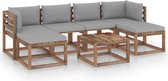 Decoways - 7-delige Loungeset pallet met kussens geïmpregneerd grenenhout