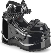 Demonia Plateau Sandaal -41 Shoes- WAVE-20 US 11 Zwart