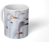Mok - Koffiemok - Zwanen - Wit - Dieren - Mokken - 350 ML - Beker - Koffiemokken - Theemok