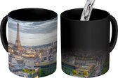 Magische Mok - Foto op Warmte Mok - Parijs - Eiffeltoren - Skyline - 350 ML