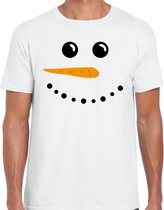 Sneeuwpop fout t-shirt - wit - heren - Kerstshirts / Kerst outfit S