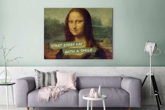Impression Sur Toile Mona Lisa – 44,5 X 55,5 Cm, Multicolore, Art Mural