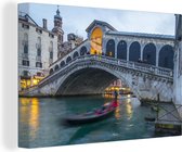 Canvas Schilderij Venetië - Brug - Italië - 60x40 cm - Wanddecoratie