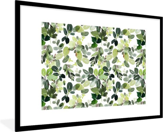 Cadre photo avec affiche - Noël - Plantes - Gui - 90x60 cm - Cadre pour affiche - Décorations de Noël - Décoration de Noël pour l'intérieur - Noël