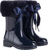 Igor - Regenlaarzen voor meisjes - Campera Charol Soft hoogglans met strik - Marineblauw - maat 34EU