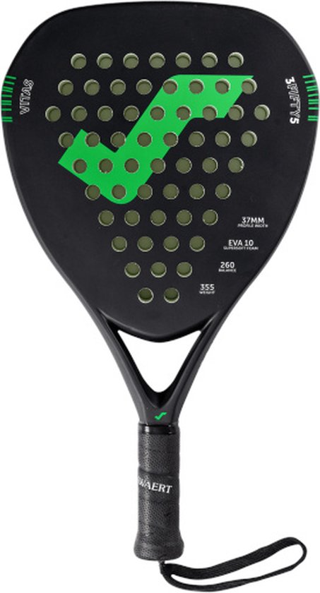 Snauwaert Padelracket Vitas 355 Carbon 37 Mm Zwart/groen -padel-racket