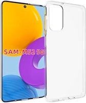 Samsung Galaxy M52 Hoesje - MobyDefend Transparante TPU Gelcase - Volledig Doorzichtig - GSM Hoesje - Telefoonhoesje Geschikt Voor: Samsung Galaxy M52