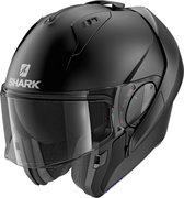 SHARK EVO ES BLANK Motorhelm Systeemhelm MAT Zwart Mat - Maat XS