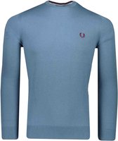 Fred Perry Trui Blauw Getailleerd - Maat XS - Heren - Herfst/Winter Collectie - Wol;Katoen