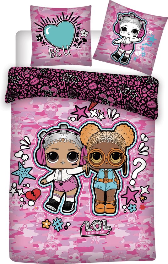 LOL Surprise! Dekbedovertrek, Be U - 140 x 200 + 63 x 63 cm - Polyester