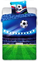 Voetbal Dekbedovertrek Stadium - Eenpersoons - 140 x 200 cm - Katoen