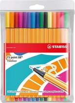 Set Viltstiften Stabilo Point 88 15 Onderdelen Multicolour