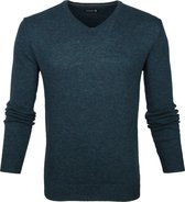 Suitable Lamswol Pullover V-Hals Groen - maat XXL