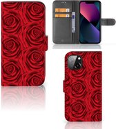 GSM Hoesje Geschikt voor iPhone 13 Mobiel Bookcase Red Roses