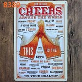 Retro Muur Decoratie uit Metaal Vintage Bar Signs 20x30cm 8380